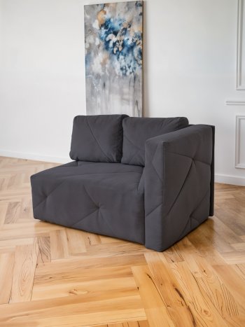 Диван 1010 графит, правый (BRENDOSS) в Североуральске - severouralsk.mebel-e96.ru