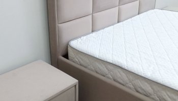 Кровать с подъемным механизмом Мега беж (Лин) в Североуральске - severouralsk.mebel-e96.ru