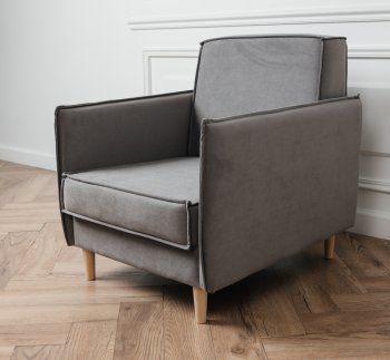 Кресло 831 Серый, велюр (Brendoss) в Североуральске - severouralsk.mebel-e96.ru