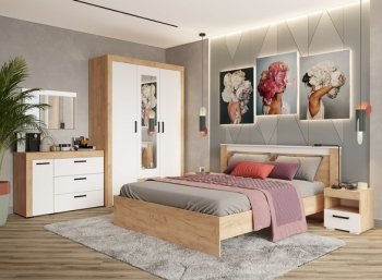 Кровать двуспальная Адель белый (Текс) в Североуральске - severouralsk.mebel-e96.ru