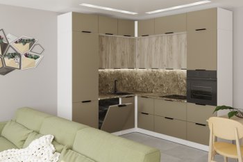 Кухонный гарнитур Альба гранд прайм 2200х2500 мм (Герда) в Североуральске - severouralsk.mebel-e96.ru