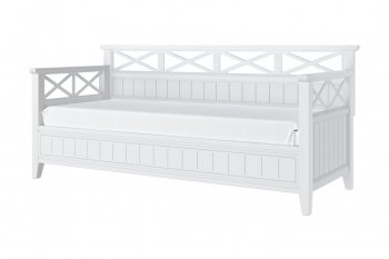 Кровать из массива Амелия белый античный (БМ) в Североуральске - severouralsk.mebel-e96.ru