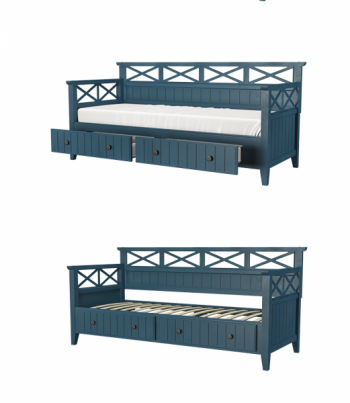 Кровать из массива Амелия сапфир (БМ) в Североуральске - severouralsk.mebel-e96.ru