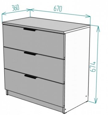 Комод Anna K215 674х670х360 в Североуральске - severouralsk.mebel-e96.ru