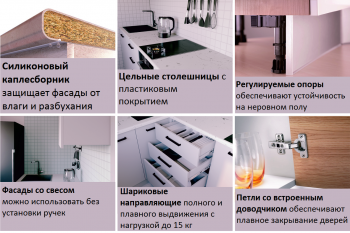 Кухонный гарнитур Бланка 2550 мм (Санвут) в Североуральске - severouralsk.mebel-e96.ru