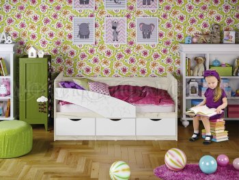 Кровать Бабочки Шарли белый (Миф) в Североуральске - severouralsk.mebel-e96.ru