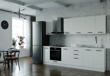 Кухонный гарнитур Белый глянец 2800 МДФ (Санвут) в Североуральске - severouralsk.mebel-e96.ru