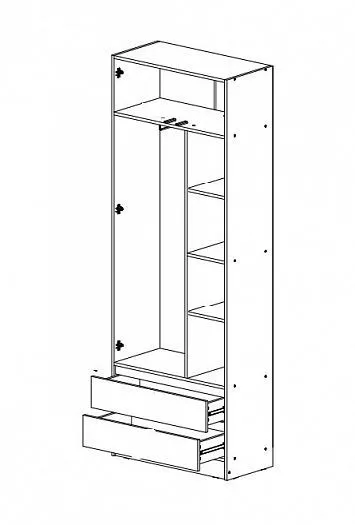 Шкаф 800 мм Челси Color (Миф) в Североуральске - severouralsk.mebel-e96.ru