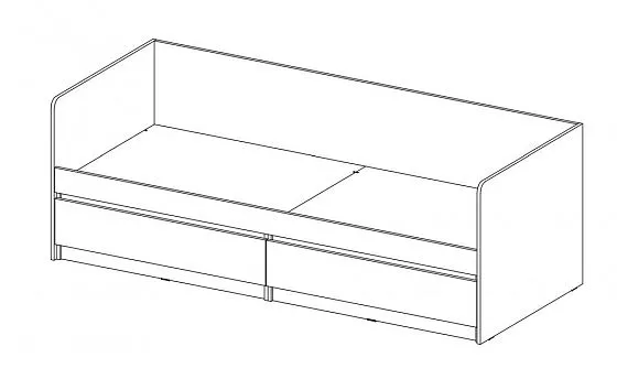 Кровать с ящиками Челси Color (Миф) в Североуральске - severouralsk.mebel-e96.ru