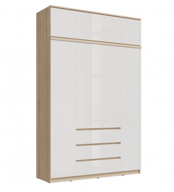 Шкаф 1600 мм Челси с антресолью сонома (Миф) в Североуральске - severouralsk.mebel-e96.ru