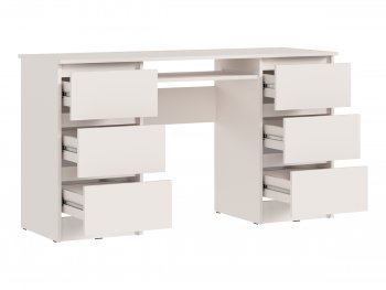 Письменный стол Челси 6 ящиков кашемир (Миф) в Североуральске - severouralsk.mebel-e96.ru