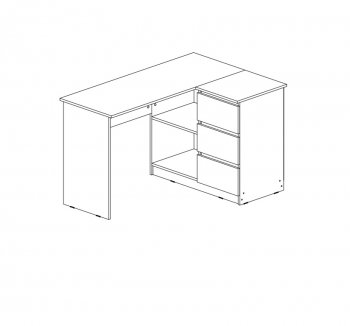 Письменный стол угловой + Стеллаж Челси кашемир (Миф) в Североуральске - severouralsk.mebel-e96.ru