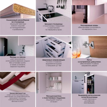 Кухонный гарнитур Элеганция 2800 (Санвут) в Североуральске - severouralsk.mebel-e96.ru