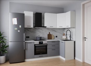 Угловой кухонный гарнитур Элеганция 2200*1000 мм (Sanvut) в Североуральске - severouralsk.mebel-e96.ru