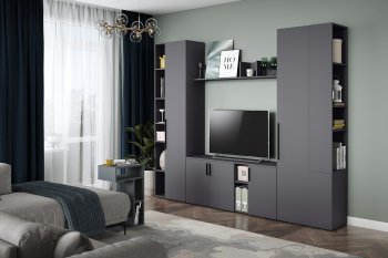 Стенка Эйр модульная, графит (Моби) в Североуральске - severouralsk.mebel-e96.ru