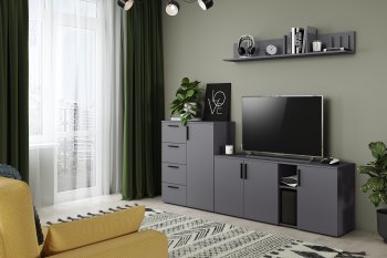 Стенка Эйр комп.1, графит (Моби) в Североуральске - severouralsk.mebel-e96.ru