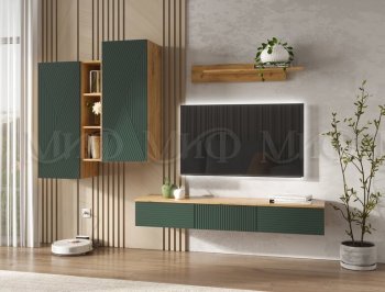 Стенка Флэш комп.2 крафт/грин (Миф) в Североуральске - severouralsk.mebel-e96.ru