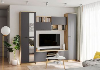 Стенка Герда крафт/графит (ИЦ) в Североуральске - severouralsk.mebel-e96.ru