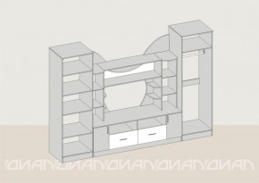 Гостиная Аллегро с 2 шкафами вариант-5 (венге/дуб белфорт) в Североуральске - severouralsk.mebel-e96.ru