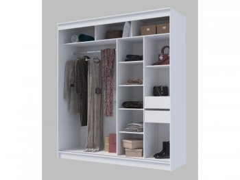 Шкаф-купе 2000 мм Гранд-1 ЛДСП, белый гладкий (Эра) в Североуральске - severouralsk.mebel-e96.ru