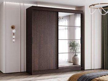 Шкаф-купе 2000 мм Гранд-1 ЛДСП/Зеркало, венге (Эра) в Североуральске - severouralsk.mebel-e96.ru