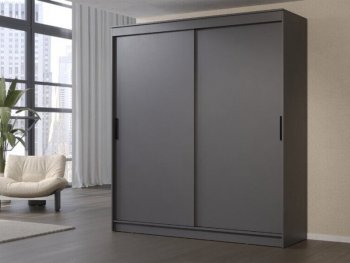 Шкаф-купе 2000 мм Гранд-1 ЛДСП, графит (Эра) в Североуральске - severouralsk.mebel-e96.ru