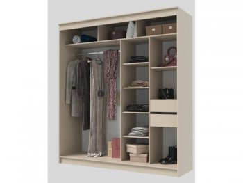 Шкаф-купе 2000 мм Гранд-1 ЛДСП/Зеркало, Сатин (Эра) в Североуральске - severouralsk.mebel-e96.ru