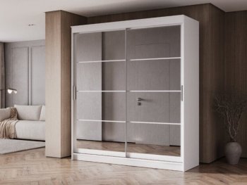 Шкаф-купе 2000 мм Гранд-1 зеркало/зеркало, белый (Эра) в Североуральске - severouralsk.mebel-e96.ru