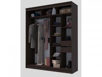 Шкаф-купе 2000 мм Гранд-1 ЛДСП, венге (Эра) в Североуральске - severouralsk.mebel-e96.ru