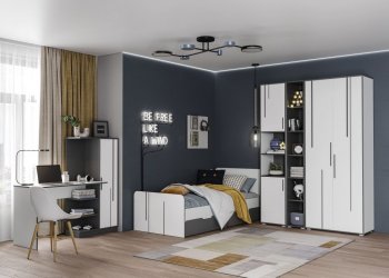Кровать 900 мм Грей (МЛК) в Североуральске - severouralsk.mebel-e96.ru