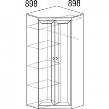 Шкаф угловой Инна 606 денвер темный (Яна) в Североуральске - severouralsk.mebel-e96.ru