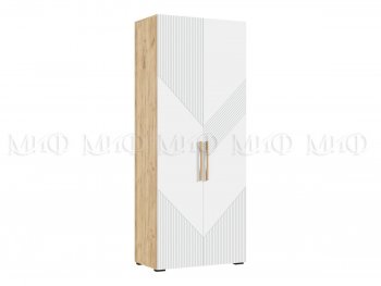Шкаф распашной 900 мм Ирис с антресолью, крафт/белый (Миф) в Североуральске - severouralsk.mebel-e96.ru
