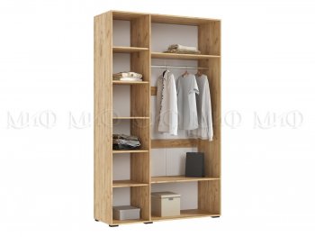 Шкаф 1350 мм Ирис с антресолью, крафт/белый (Миф) в Североуральске - severouralsk.mebel-e96.ru