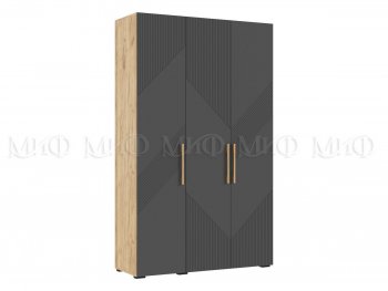 Шкаф 1350 мм Ирис с антресолью, крафт/графит (Миф) в Североуральске - severouralsk.mebel-e96.ru