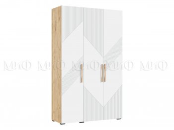 Шкаф 1350 мм Ирис с антресолью, крафт/белый (Миф) в Североуральске - severouralsk.mebel-e96.ru