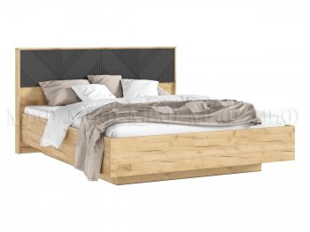 Кровать парящая Ирис крафт/графит с подсветкой (Миф) в Североуральске - severouralsk.mebel-e96.ru