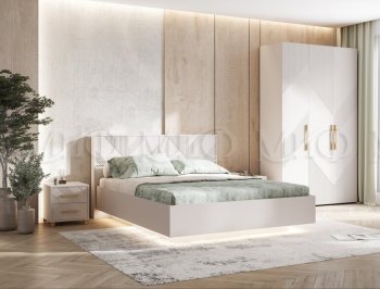Кровать парящая с ПМ Ирис кашемир (Миф) в Североуральске - severouralsk.mebel-e96.ru