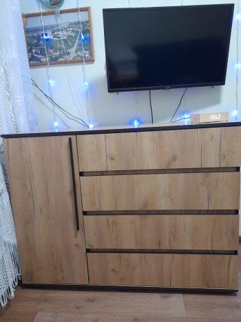 Комод 1 дверь 4 ящика (1200) Норд, дуб крафт (Миф) в Североуральске - severouralsk.mebel-e96.ru