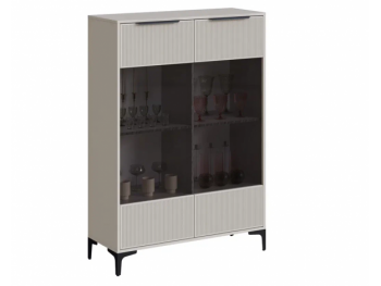 Шкаф со стеклом Кимберли кашемир (Handis) в Североуральске - severouralsk.mebel-e96.ru