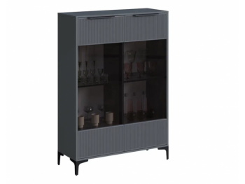 Шкаф со стеклом Кимберли графит (Handis) в Североуральске - severouralsk.mebel-e96.ru