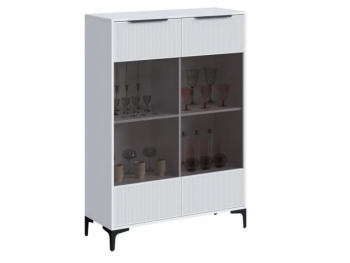 Шкаф со стеклом Кимберли белый (Handis) в Североуральске - severouralsk.mebel-e96.ru