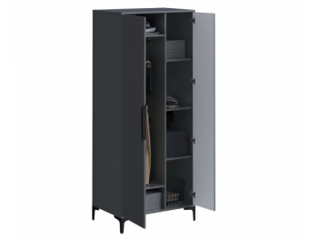 Шкаф 800 мм 2-створчатый Кимберли графит (Handis) в Североуральске - severouralsk.mebel-e96.ru