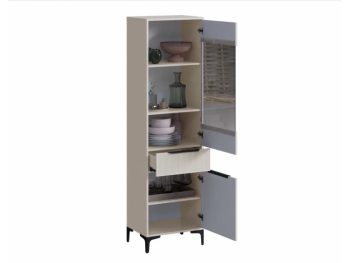 Пенал 550 мм со стеклом Кимберли кашемир (Handis) в Североуральске - severouralsk.mebel-e96.ru