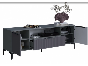 Тумба ТВ на 1650 Кимберли графит (Handis) в Североуральске - severouralsk.mebel-e96.ru