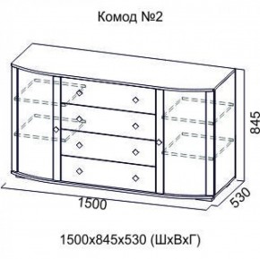 Комод №2 (1500) SV-Мебель в Североуральске - severouralsk.mebel-e96.ru