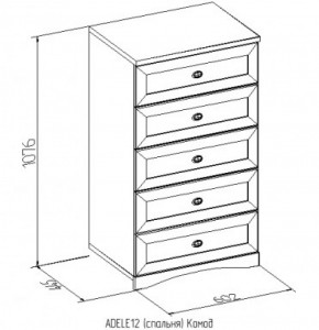 Комод Адель 12 ясень анкор светлый в Североуральске - severouralsk.mebel-e96.ru