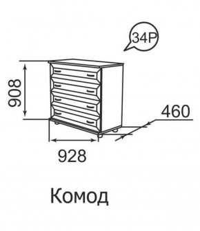 Комод Ника-Люкс 34 в Североуральске - severouralsk.mebel-e96.ru