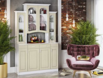 Буфет Констанция 4-х створчатый Фисташковый (Миф) в Североуральске - severouralsk.mebel-e96.ru