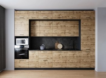 Кухонный гарнитур Крафт 3400 мм (Санвут) в Североуральске - severouralsk.mebel-e96.ru
