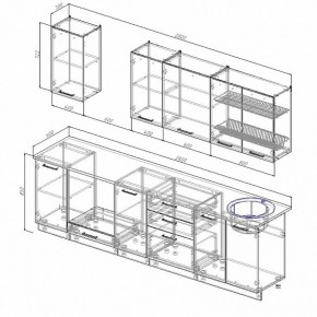 Кухонный гарнитур Жемчуг 2800 в Североуральске - severouralsk.mebel-e96.ru